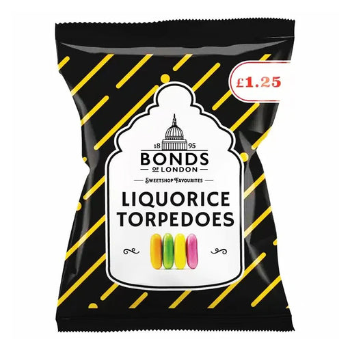 Bonds of London Liquorice Torpedos - 120g | British Store Online | The Great British Shop