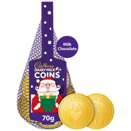 Cadbury Dairy Milk Chocolate Coins In Net - 70g | British Store Online | The Great British Shop