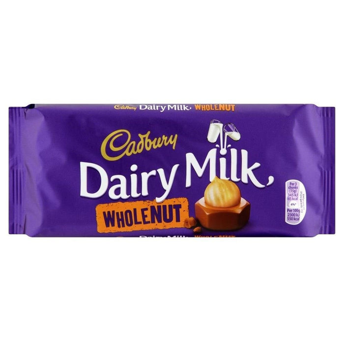 Cadbury Dairy Milk Wholenut Bar - 120g | British Store Online | The Great British Shop