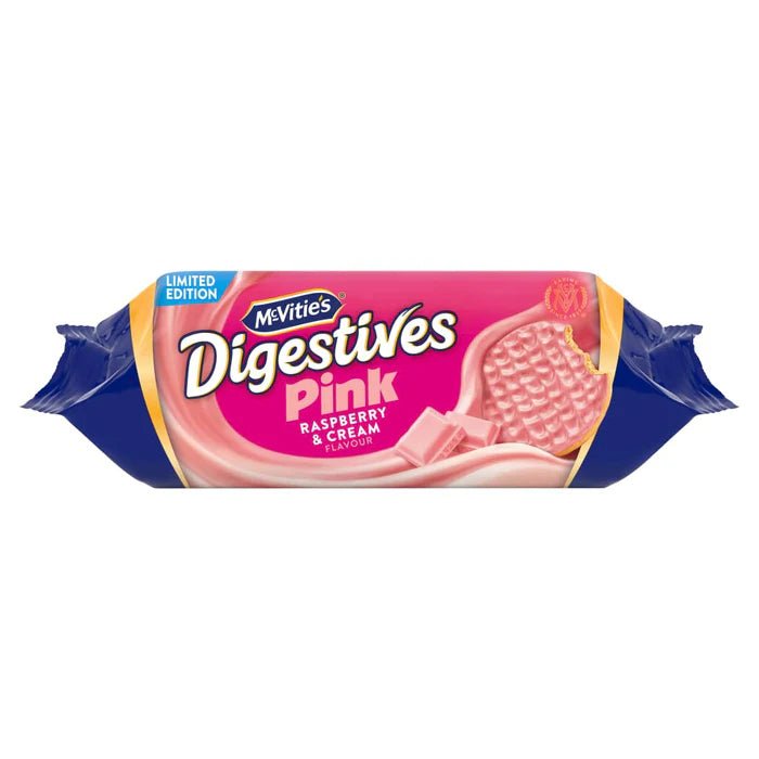 McVitie’s Raspberry & Cream Digestive Biscuits - 232g | British Store Online | The Great British Shop