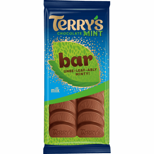 Terry's Milk Chocolate Mint Bar - 90g | British Store Online | The Great British Shop