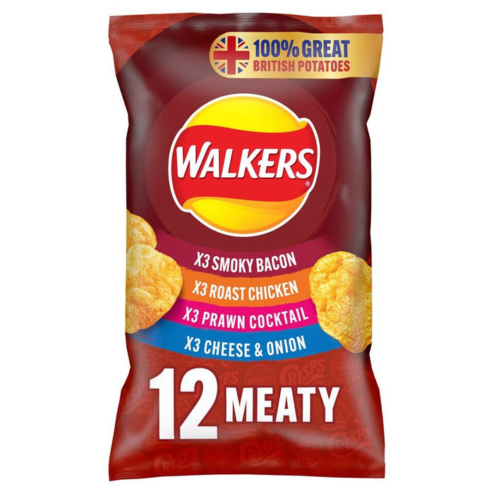 Walker's Crisps Meaty - 12 Pack | British Store Online | The Great British Shop