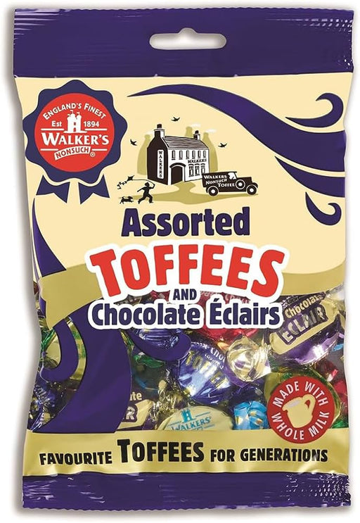 Walker's Nonsuch Assorted Toffees & Chocolate Eclairs - 150g | British Store Online | The Great British Shop