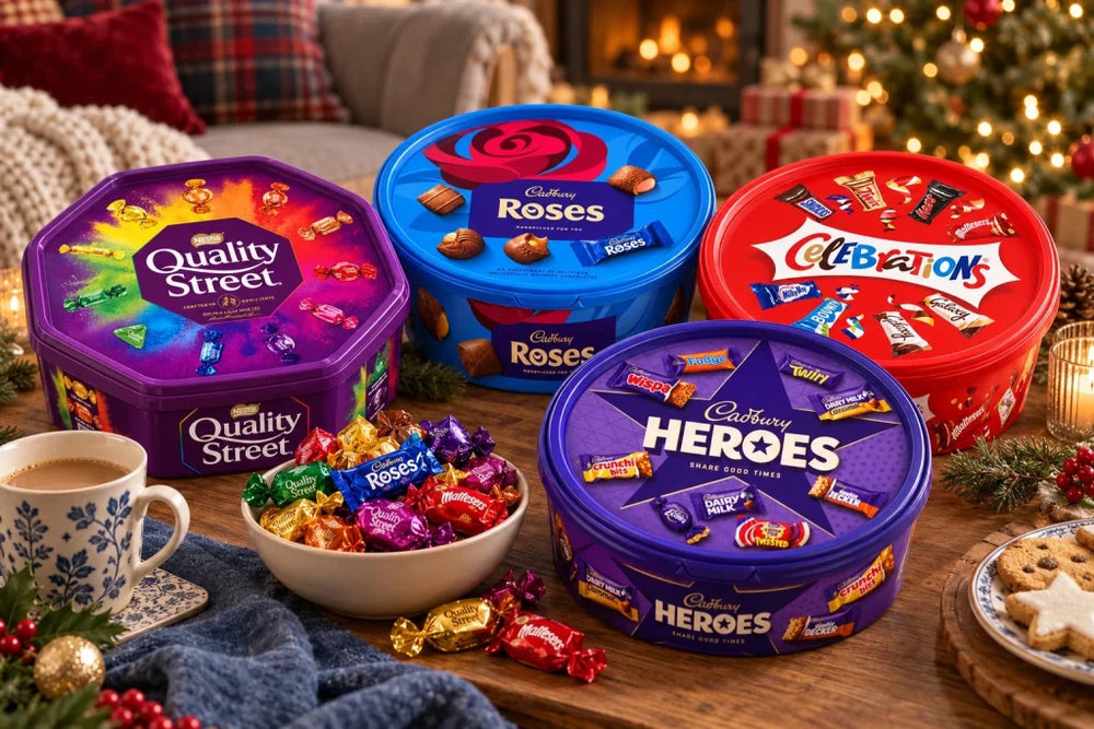 Quality Street, Roses, Celebrations or Heroes: The Great British Christmas Tin Debate - The Great British Shop