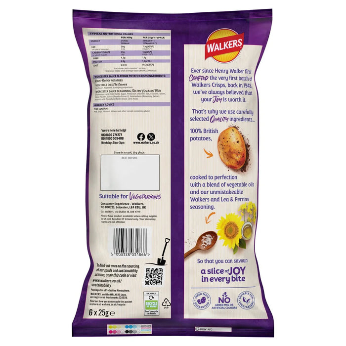Walkers Lea & Perrins Worcester - 6 Pack
