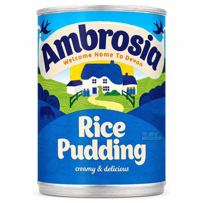 Ambrosia Creamy Rice Pudding - 400g, front view of the UK packaging