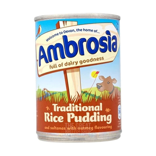 Ambrosia Traditional Rice Pudding with Sultanas - 400g imported British grocery product available in Canada