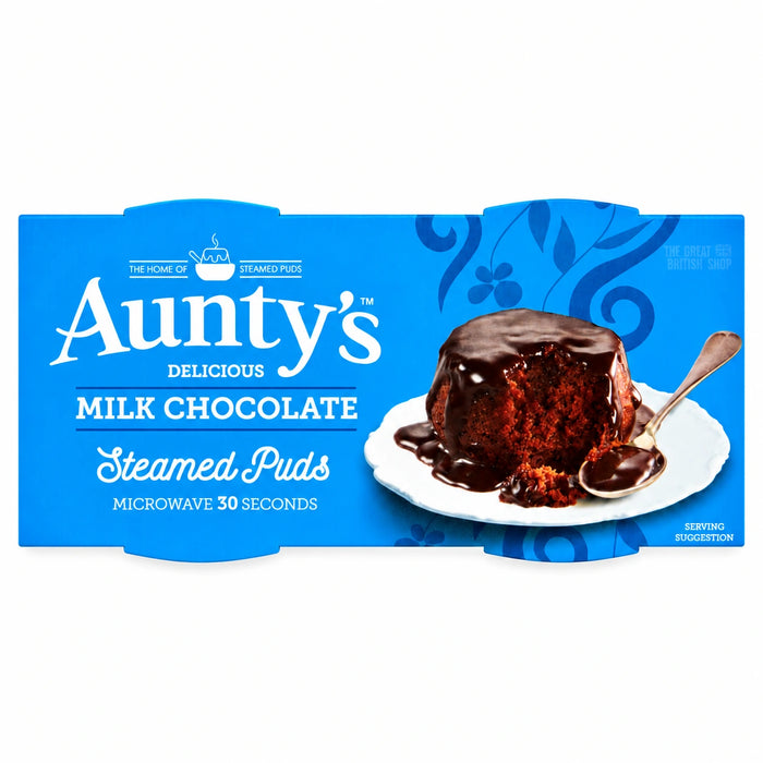 Aunty's Chocolate Fudge Pudding - 190g, current UK packaging shown from the front