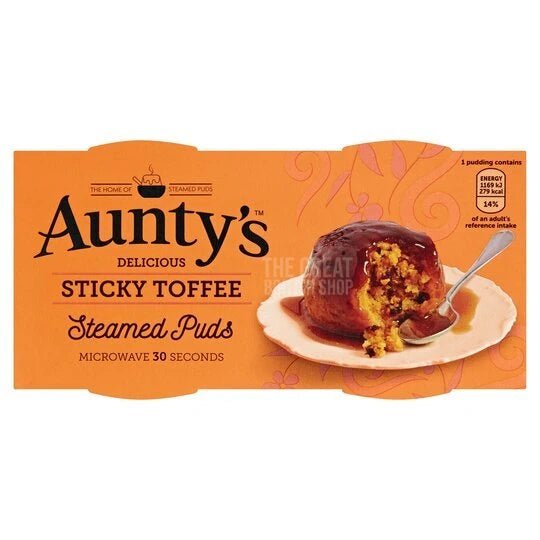 Aunty's Sticky Toffee Pudding - 190g imported British grocery product available in Canada