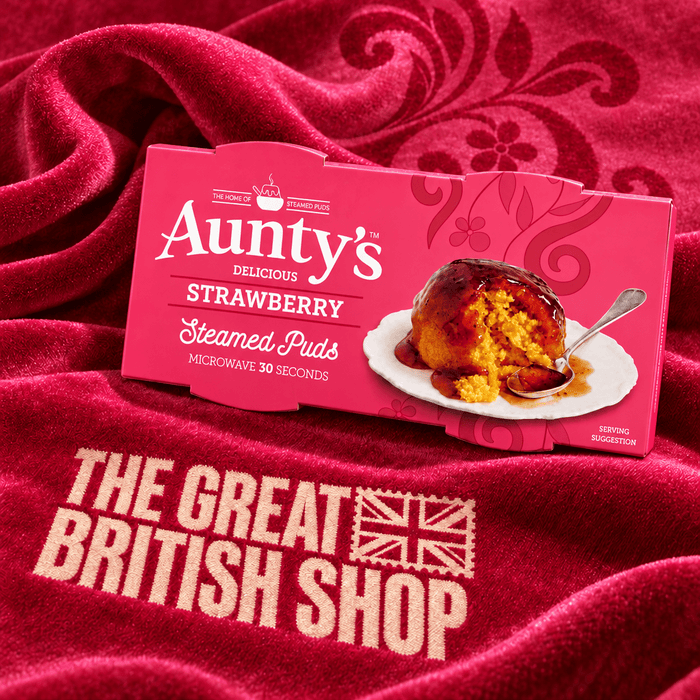 Aunty's Strawberry Pudding - 190g imported British grocery product available in Canada