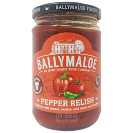 Ballymaloe Pepper Relish 280g: the jar with its orange label and black lid shown whole.