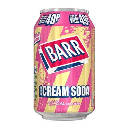 Barr American Cream Soda - 330ml imported British grocery product available in Canada