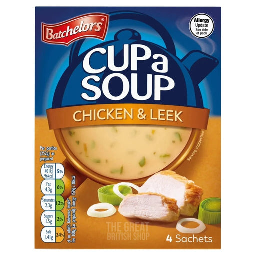 Batchelors Cup A Soup Chicken & Leek - 4 Pack imported British grocery product available in Canada