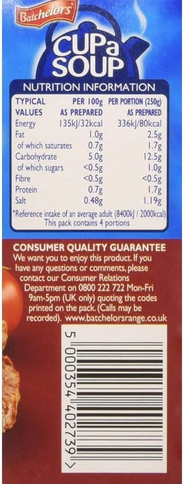 Batchelors Cup A Soup Oxtail - 4 Pack imported British grocery product available in Canada