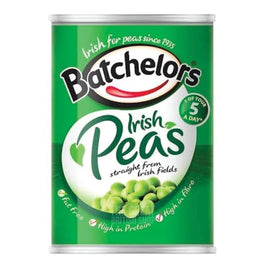 Batchelors Irish Peas 420g: front of the green tin showing peas and the logo