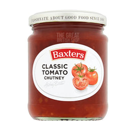 Baxters Classic Tomato Chutney 270g: the jar showing its label with tomato illustration.