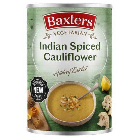 Baxters Indian Spiced Cauliflower Soup - 400g imported British grocery product available in Canada