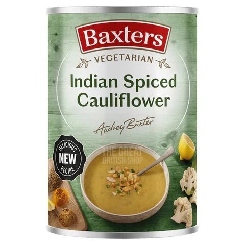 Baxters Indian Spiced Cauliflower Soup - 400g imported British grocery product available in Canada