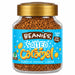 Beanies Salted Caramel instant coffee 50g, glass jar with a gold lid and blue caramel-themed label.