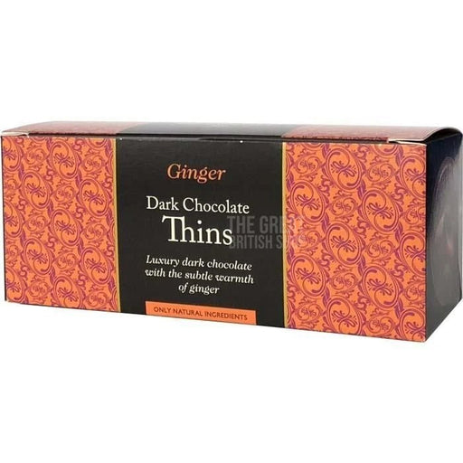 Beech’s Dark Chocolate Ginger Thins - 150g imported British grocery product available in Canada