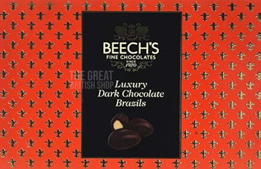 Beech's Luxury Dark Chocolate Brazils - 145g imported British grocery product available in Canada