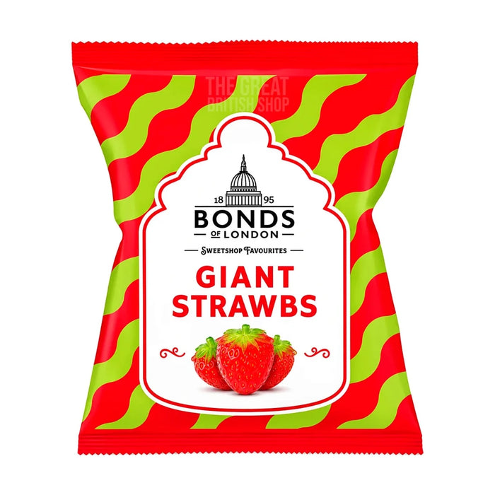 Bonds of London Giant Strawbs - 130g imported British grocery product available in Canada