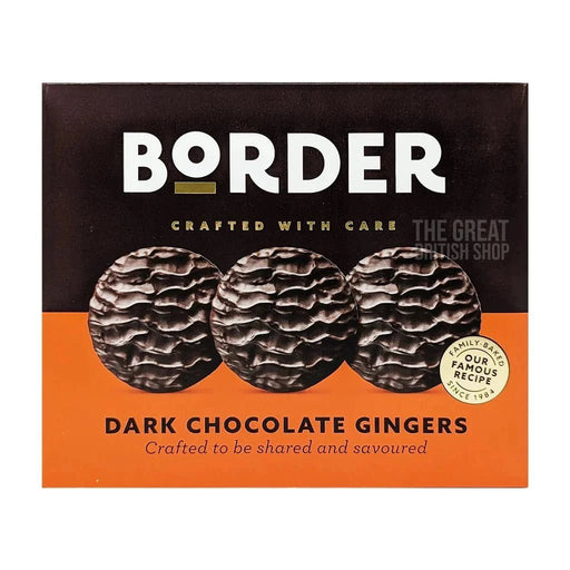 Border Biscuits Dark Chocolate Ginger Gift Box - 255g imported British grocery product available in Canada
