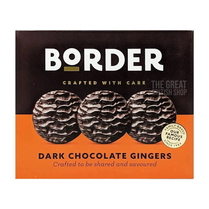 Border Biscuits Dark Chocolate Ginger Gift Box - 255g imported British grocery product available in Canada
