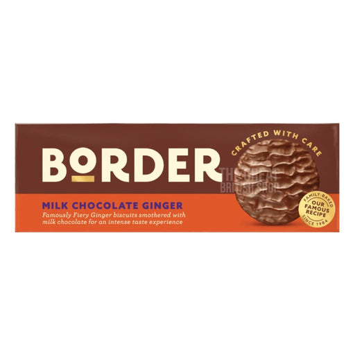 Border Milk Chocolate Ginger Biscuits - 150g imported British grocery product available in Canada