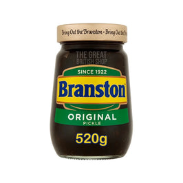 Branston Original Pickle 520g: the glass jar with gold lid and front label shown.