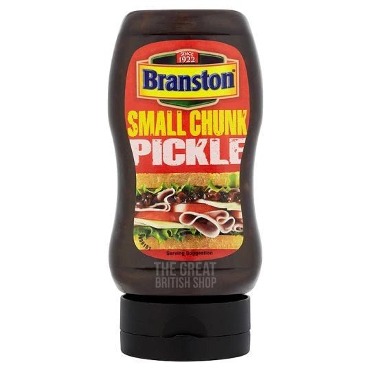 Branston Small Chunk Pickle Squeezy - 350G imported British grocery product available in Canada
