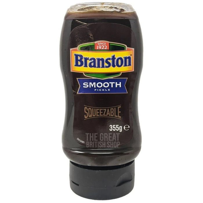 Branston Smooth Pickle Squeezable Bottle - 355g imported British grocery product available in Canada