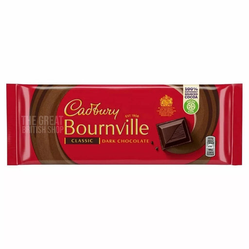 Cadbury Bournville Classic Dark Chocolate - 100 imported British grocery product available in Canada