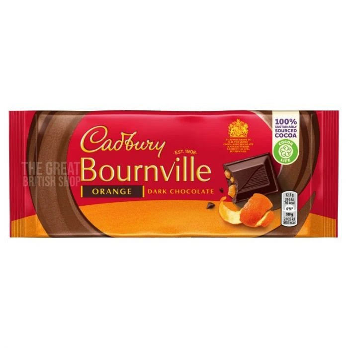 Cadbury Bournville Orange - 100g imported British grocery product available in Canada