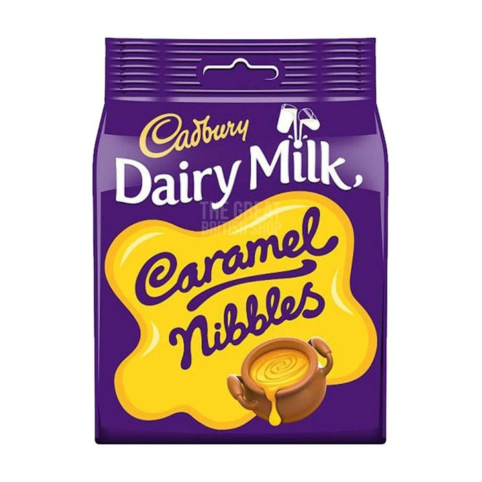 Cadbury Caramel Nibble Bag - 85g imported British grocery product available in Canada