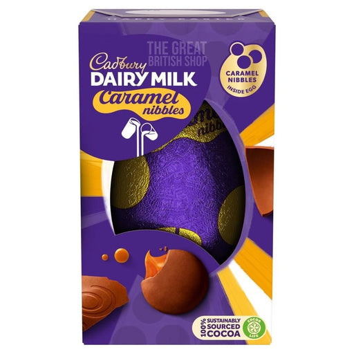 Cadbury Caramel Nibbles Egg - 96g imported British grocery product available in Canada