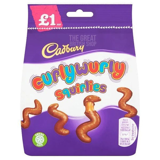 Cadbury Curly Wurly Squirles - 85g imported British grocery product available in Canada