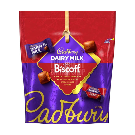 Cadbury Dairy Milk Biscoff Chunk Pouch - 230g imported British grocery product available in Canada