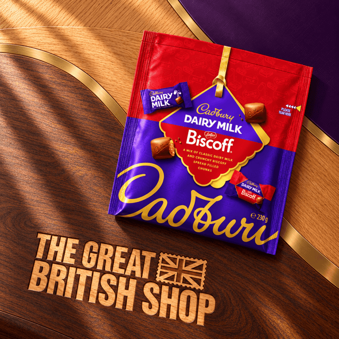 Cadbury Dairy Milk Biscoff Chunk Pouch - 230g imported British grocery product available in Canada