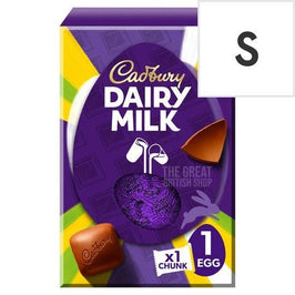 Cadbury Dairy Milk Chunk Small Egg 71g: front of the box showing the egg and chocolate chunk.