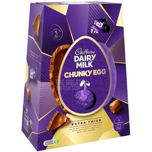 Cadbury Dairy Milk Chunky Egg - 400g imported British grocery product available in Canada