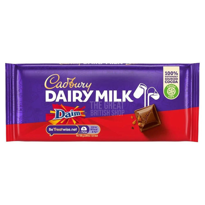 Cadbury Dairy Milk Daim - 120g imported British grocery product available in Canada