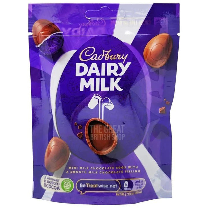 Cadbury Dairy Milk Filled Mini Eggs - 77g imported British grocery product available in Canada