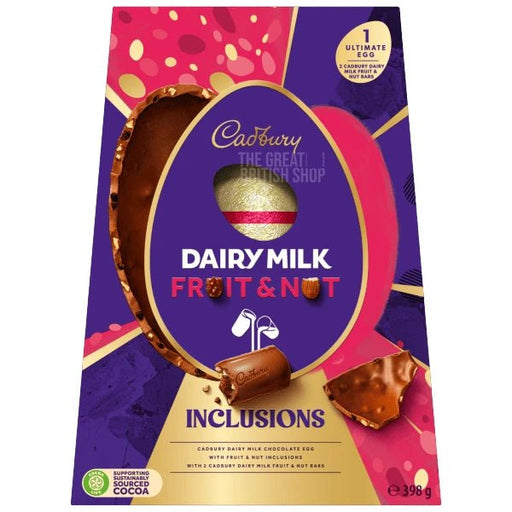 Cadbury Dairy Milk Fruit & Nut Ultimate Egg - 398g imported British grocery product available in Canada