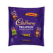 Cadbury Family Treatsize 223g: front of the purple bag showing mini Crunchie, Twirl and Buttons packs