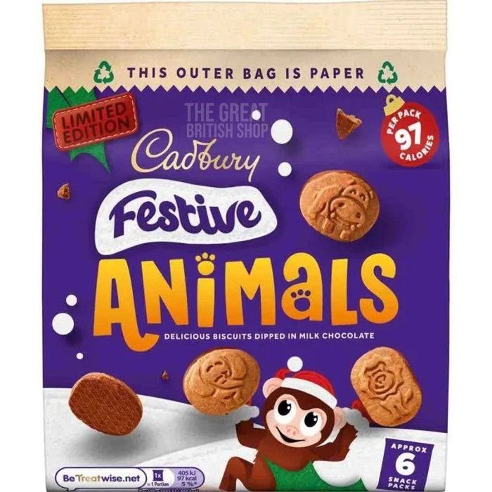 Cadbury Festive Animals - 6 Pack imported British grocery product available in Canada