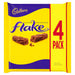 Cadbury Flake 4 Pack - 80g, front view of the product packaging