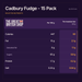 Cadbury Fudge - 15 Pack imported British grocery product available in Canada