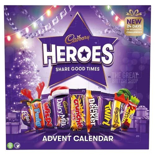 Cadbury Heroes Advent Calendar - 230g imported British grocery product available in Canada