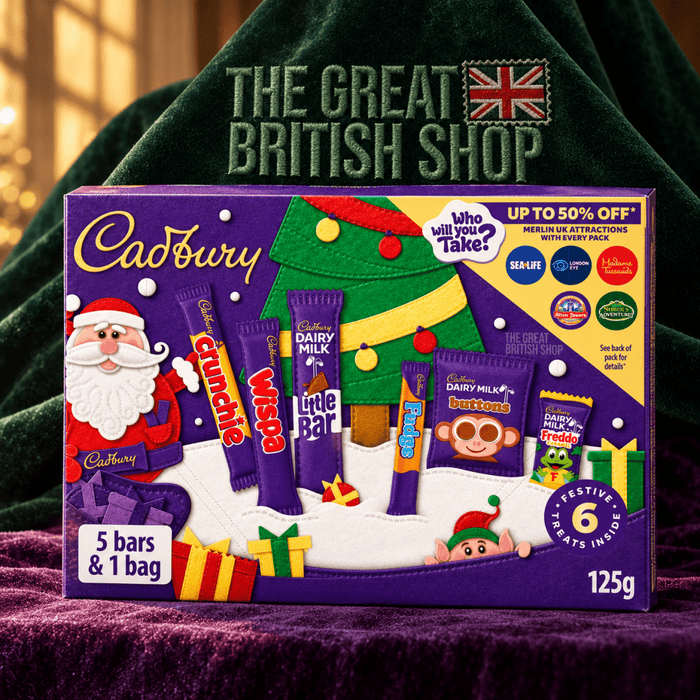 Cadbury Medium Santa Selection Box - 125g imported British grocery product available in Canada